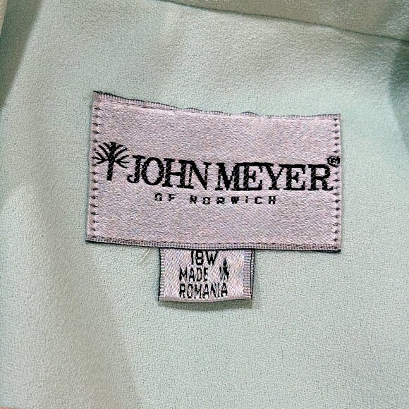 John Meyer of Norwich Womens Mint Green 3 PC Skirt Suit Size 18W Plus Beaded - Picture 12 of 16